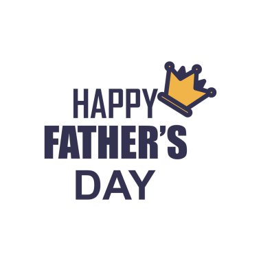 Kral baba gün rozet etiket Logo simge tasarım