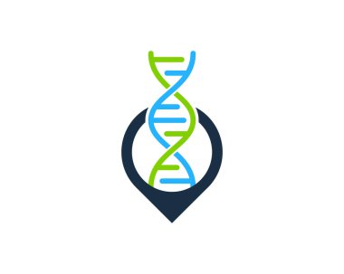 İşaretçi Dna Logo simge tasarım
