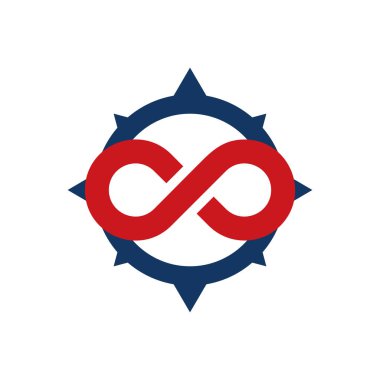 Infinity pusula Logo simge tasarım