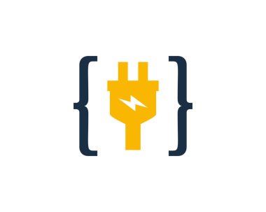 Kod elektrik Logo simge tasarım