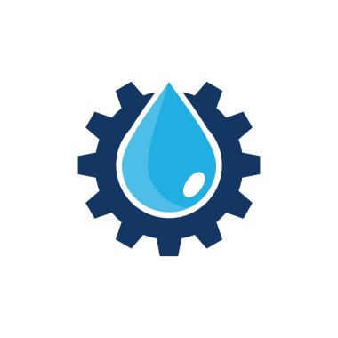 Su dişli Logo simge tasarım