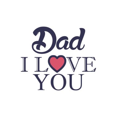 Aşk baba gün rozet etiket Logo simge tasarım