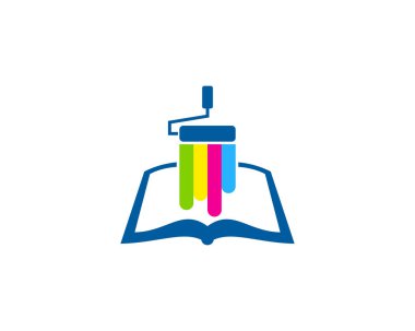 Boya kitap Logo simge tasarım