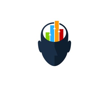 Grafik insan kafası Logo simge tasarımı