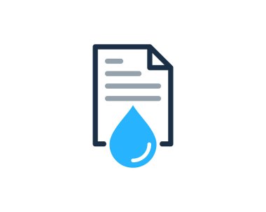 Su belge Logo simge tasarım