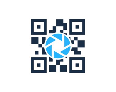 Objektif barkod Logo simge tasarım
