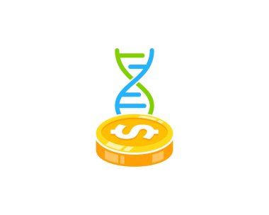 DNA sikke Logo simge tasarım