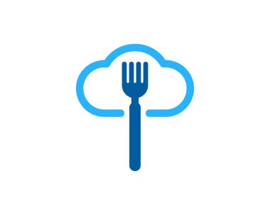 Bulut gıda Logo simge tasarım