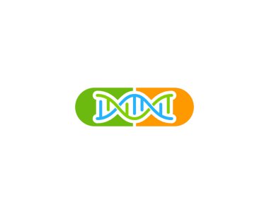 Tıp Dna Logo simge tasarım