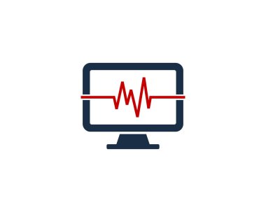 Tıbbi bilgisayar Logo simge tasarım