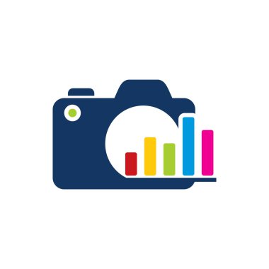 Grafik kamera Logo simge tasarımı
