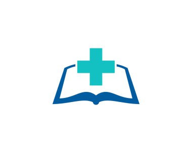 Tıbbi kitap Logo simge tasarım