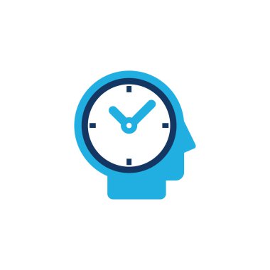 Zaman baş Logo simge tasarım