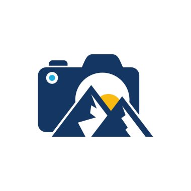 Dağ kamera Logo simge tasarım