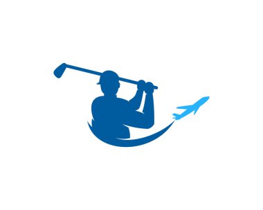 Seyahat Golf Logo simge tasarım