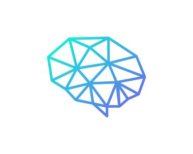 Beyin elmas Logo simge tasarım