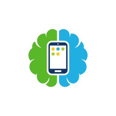 Mobil beyin Logo simge tasarım