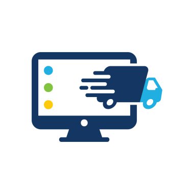 Teslimat bilgisayar Logo simge tasarım