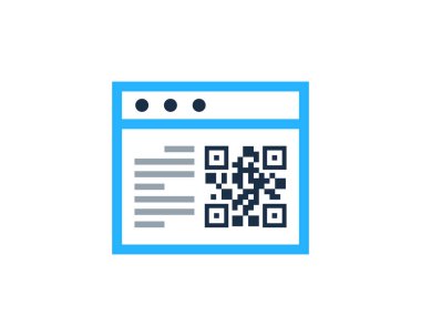 Online barkod Logo simge tasarım