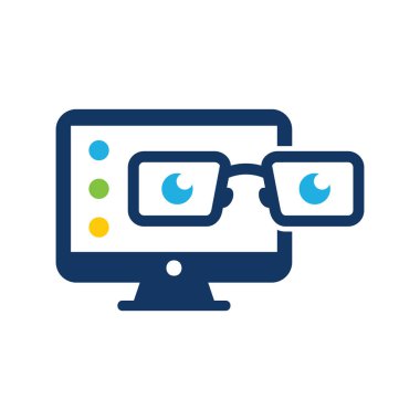 Bilgisayar Geek Logo simge tasarım