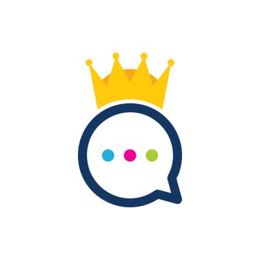 Kral sohbet Logo simge tasarım
