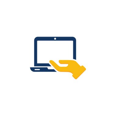 Laptop bakım Logo simge tasarım