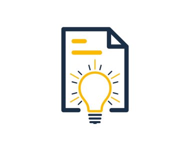 Fikir belge Logo simge tasarım