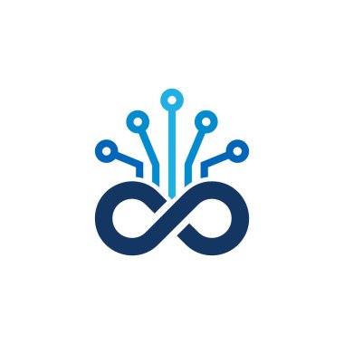 Dijital Infinity Logo simge tasarım