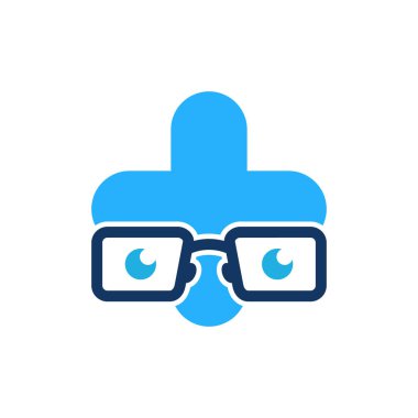 Tıbbi Geek Logo simge tasarım