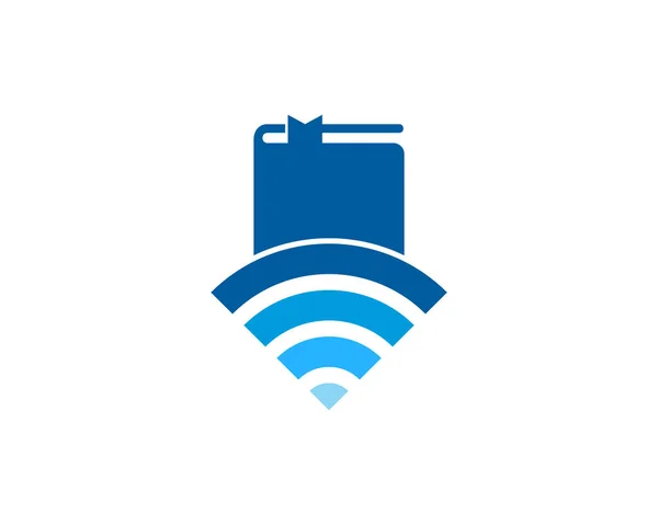 Diseño Iconos Libro Wifi — Vector de stock