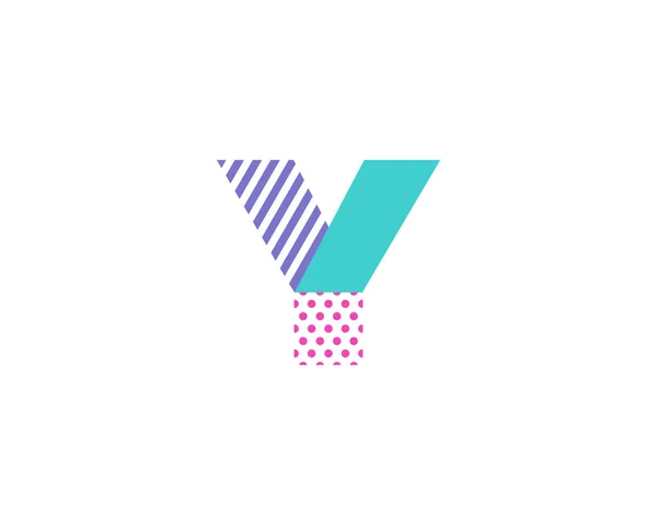 Geometrik Mektup Simgesini Logo Tasarım Öğesi — Stok Vektör