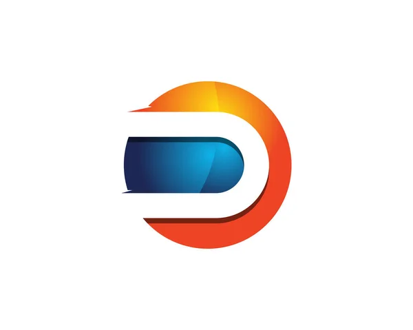 Litera Koło Logo Szablon Projektu — Wektor stockowy