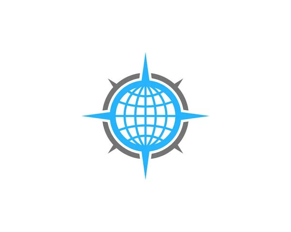Globe Compass Logo Icône Design — Image vectorielle