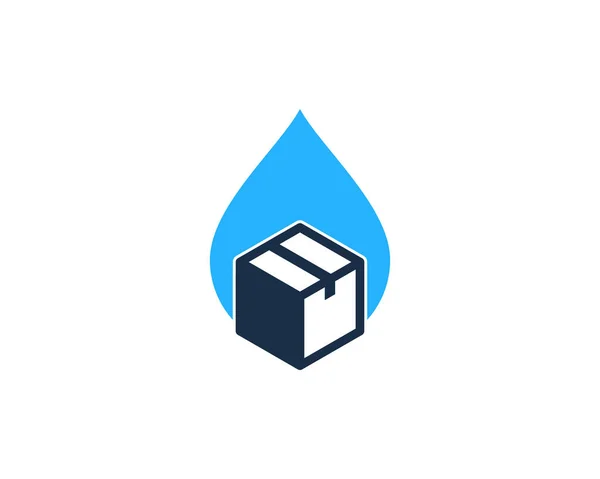 Diseño Icono Logotipo Caja Chapoteo — Vector de stock