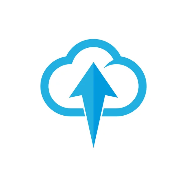 Pilen Cloud Logo Ikon Design — Stock vektor