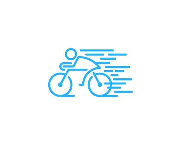 Snabb Cykel Logo Ikon Design — Stock vektor