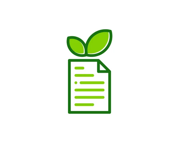Fruit Document Logo Icon Design — Stock Vector
