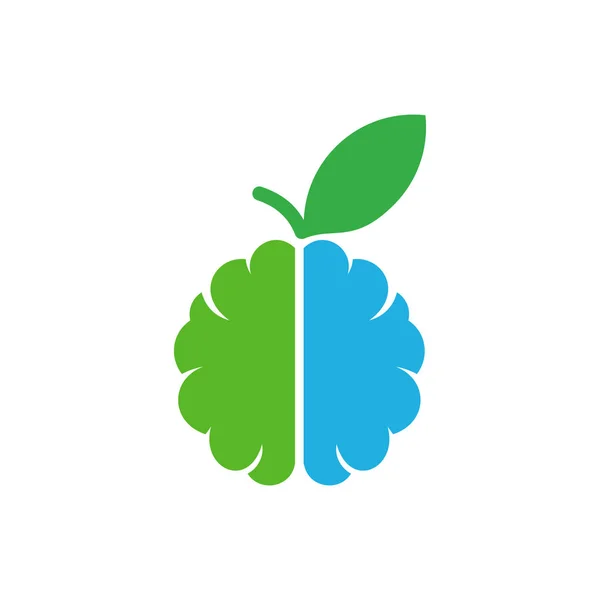 Fruit Brain Logo Icon Design — Stock Vector