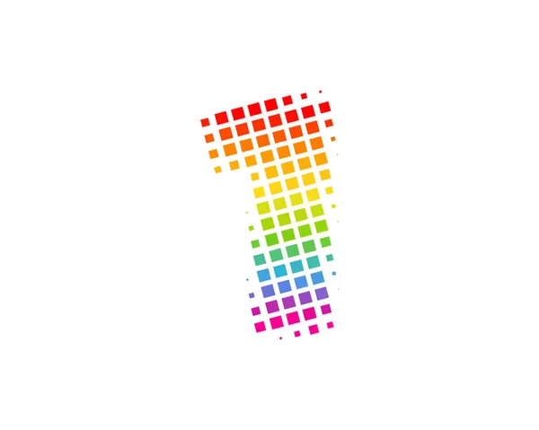Halftone Letter Colorful Dot Logo Icon Design — Stock Vector