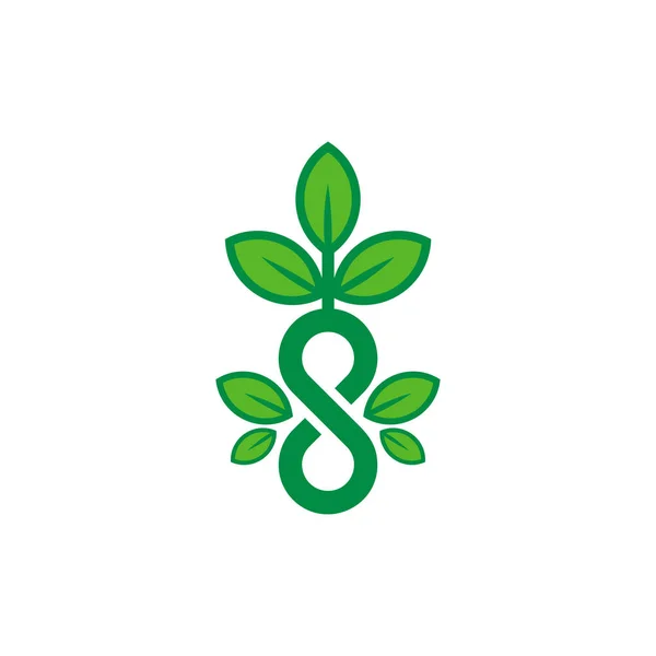 Natuur Infinity Logo Pictogram Ontwerpen — Stockvector