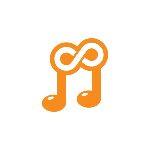 Icona Logo Infinity Musica Design — Vettoriale Stock