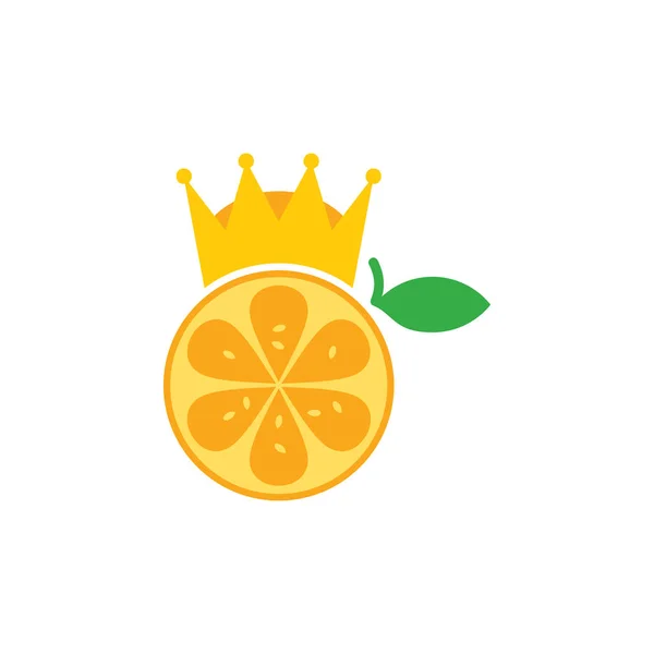 Conception Icône Logo Roi Fruit — Image vectorielle