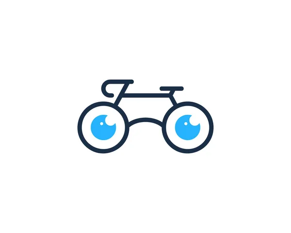 Wizja Rower Logo Ikona Designu — Wektor stockowy
