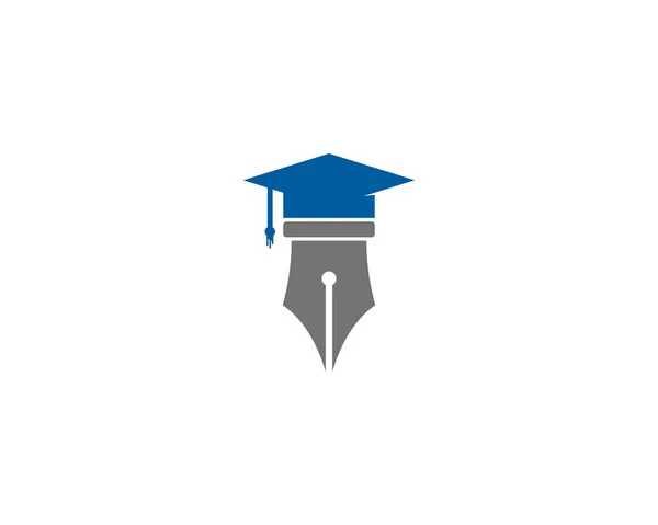 Design Ícone Logotipo Educação Caneta — Vetor de Stock