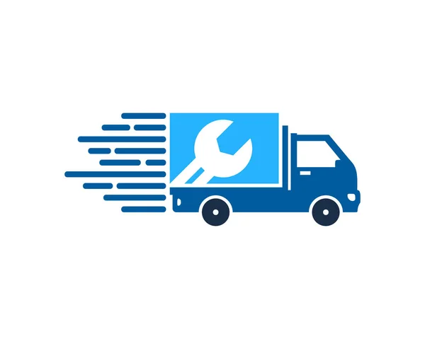 Fix Delivery Logo Icon Design — Stock Vector