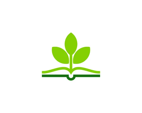 Yaprak kitap Logo simge tasarım