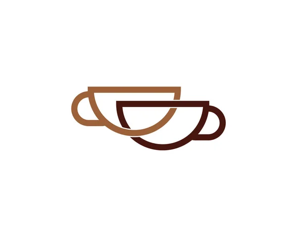 Lien Café Logo Icône Design — Image vectorielle