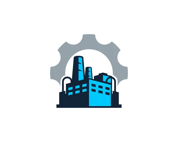 Engineering Factory Logo Ikonra Design — Stock Vector