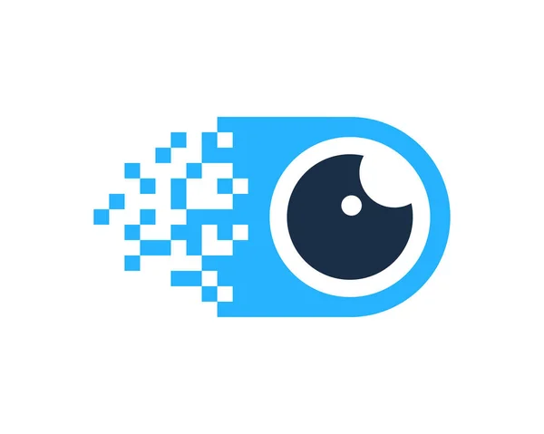 Pixel Eye Logo Icône Design — Image vectorielle