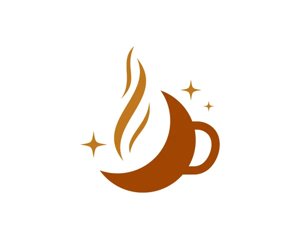 Nacht Kaffee Logo Icon Design — Stockvektor